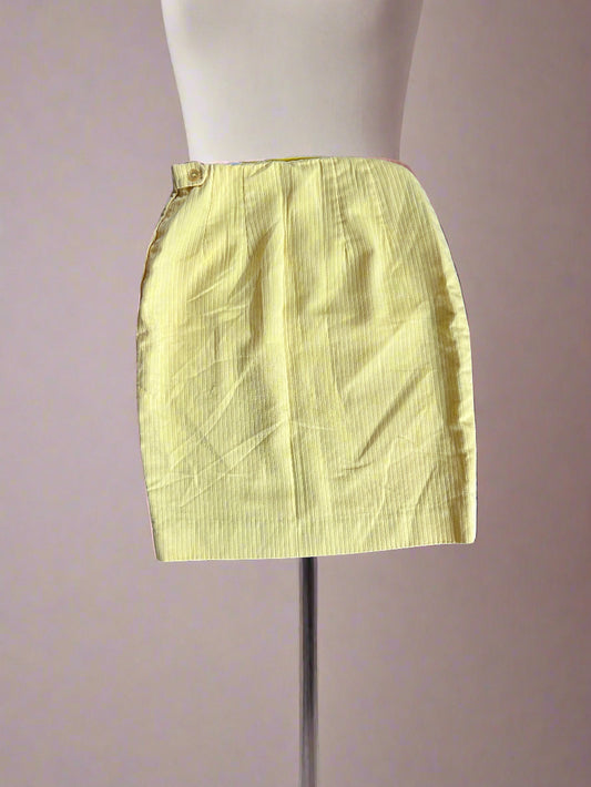 Vintage Corn Yellow Pencil Skirt