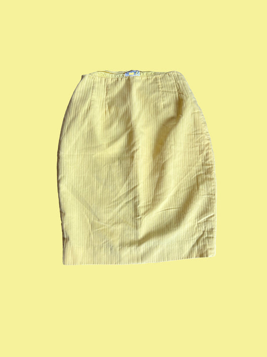 Vintage Corn Yellow Pencil Skirt
